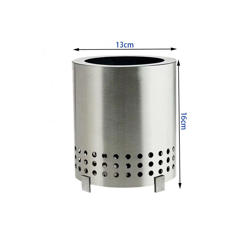 Smokeless Stainless Steel Fire Pit Stove – Portable Wood Burning Outdoor Heater & Camping Grill