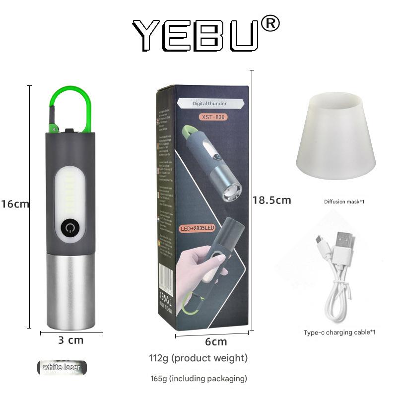 Rechargeable High Power LED Flashlight – Outdoor Camping & Emergency Searchlight with Hook
