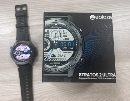 Zeblaze Stratos 3 Pro Smartwatch – GPS, 1.43” AMOLED Display, Bluetooth Calling, Waterproof Fitness Watch