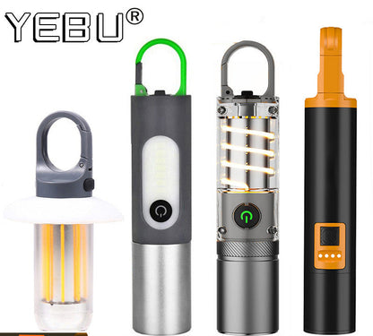 Wholesale high power strong light flashlight outdoor multifunctional searchlight with hook camping light white laser flashlight - Wild Summit Gear