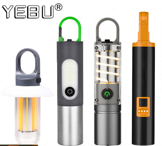 Wholesale high power strong light flashlight outdoor multifunctional searchlight with hook camping light white laser flashlight - Wild Summit Gear