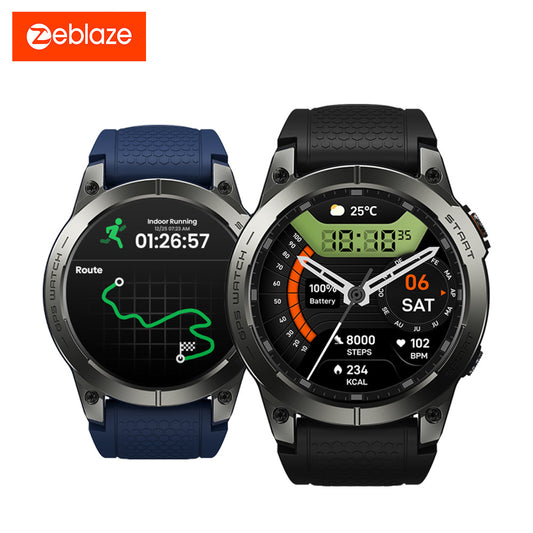 Zeblaze Stratos 3 Pro Smartwatch – GPS, 1.43” AMOLED Display, Bluetooth Calling, Waterproof Fitness Watch