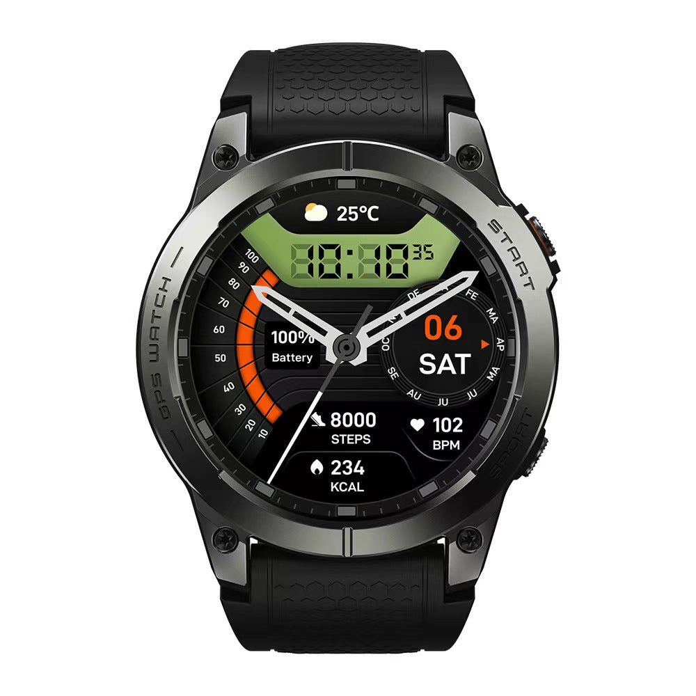 Zeblaze Stratos 3 Pro Smartwatch – GPS, 1.43” AMOLED Display, Bluetooth Calling, Waterproof Fitness Watch