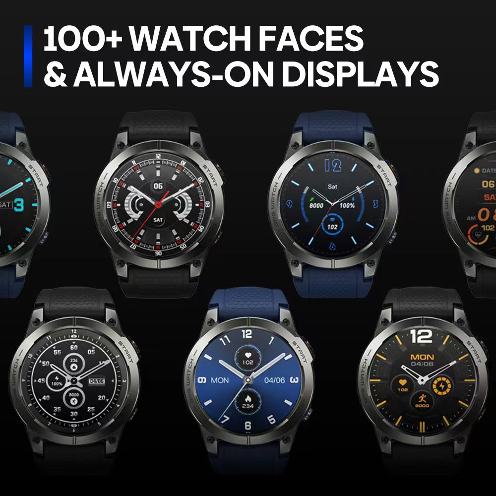 Zeblaze Stratos 3 Pro Smartwatch – GPS, 1.43” AMOLED Display, Bluetooth Calling, Waterproof Fitness Watch